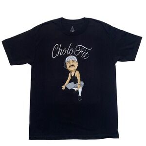 Cholo Fit Creeper T-Shirt Mens Large Black Cotton Made in LA Represent NWOT‎